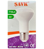 (1 Adet) Şavk 8W (54W) Sarı Işık (3000K) E27 Duylu (Kalın Duy) Led R63 Ampul