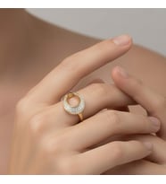 XUPİNG JEWELRY ZİRKON TAŞLI YÜZÜK (Sarı)
