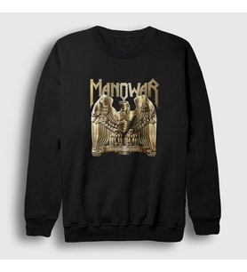 Presmono Unisex Siyah Battle Hymns Manowar Sweatshirt 63427tt