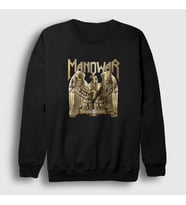 Presmono Unisex Siyah Battle Hymns Manowar Sweatshirt 63427tt