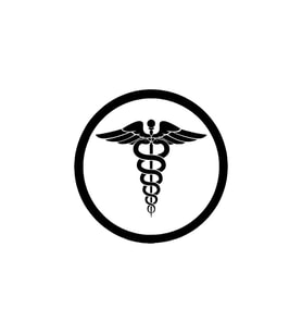 Miyrem Sticker Serisi Tıp Logosu Sticker (Siyah)