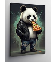 Kanvas Tablo Pizza Sever Panda