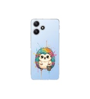 Redmi 12 ile Uyumlu Splash Kirpi Tasarımlı Şeffaf Silikon Kılıf