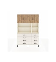 Arges Dolap 8 Raflı 8 Çekmeceli 3 Kapaklı 132x30x195 Aytaşı-Çam/Aytaşı