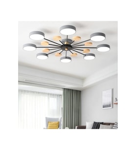 Modern Ahşap Detaylı Led Avize 8'li