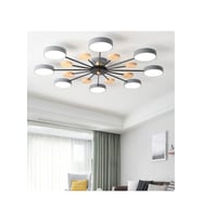Modern Ahşap Detaylı Led Avize 8'li