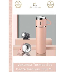 #ÇelikTermos Paslanmaz Çelik Vakumlu Isı Koruyan Kamp Outdoor Bardaklı Termos Set Çanta Hediyeli 550