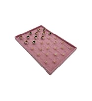 Yüzük Tablası Tırnaklı Süet Pembe