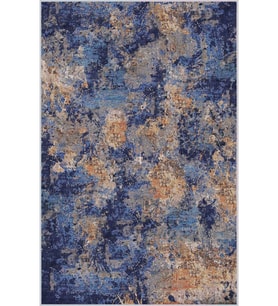 Eliana Home Baskılı, Yıkanabilir Kaymaz Taban Salon Halısı LNA1630 100x150 cm (Mavi)