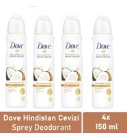 Dove Kadın Nemlendirici Bakım Deodorant Hindistan Cevizi 150 ML X 4 Adet