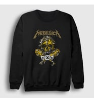 Presmono Unisex Siyah XXX Metallica Sweatshirt 68110tt