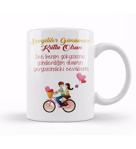 Sevgililer Günü Sevgiliye Hediye 0228 Kupa Bardak Porselen