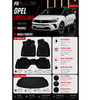 OPEL CROSSLAND 2020-2026 Araca Özel 3D Paspas + 3D Bagaj Havuzu