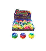 RENKLİ YOBABA SESLİ PLASTİK TOP 7,50 CM 1 ADET FİYATIDIR