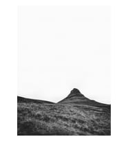 Siyah Beyaz Tablo Ahşap Poster Dekoratifnda Kirkjufell