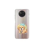 Poco X3 ile Uyumlu Splash Köpek Tasarımlı Şeffaf Silikon Kılıf