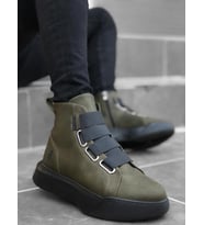 BA0142 Bantlı Erkek Yüksek Taban Haki Spor Bot