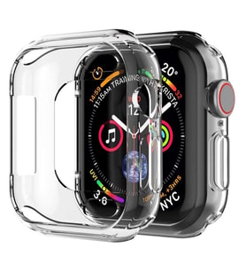Microsonic Apple Watch SE 2022 44mm Kılıf 360 Full Round Soft Silicone Şeffaf (Renksiz)