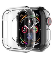 Microsonic Apple Watch SE 2022 44mm Kılıf 360 Full Round Soft Silicone Şeffaf (Renksiz)