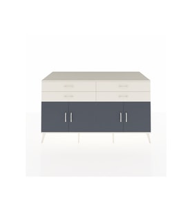 Kronos Konsol 2 Raflı 4 Çekmeceli 8 Kapaklı 176x59x99 Aytaşı-Antrasit/Aytaşı