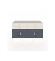 Kronos Konsol 2 Raflı 4 Çekmeceli 8 Kapaklı 176x59x99 Aytaşı-Antrasit/Aytaşı