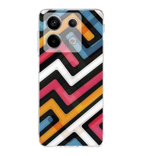 PrintiFy Xiaomi Redmi Note 13 Pro 5G Uyumlu Kamera Korumalı Labirent Grafiti Tasarımlı Kılıf