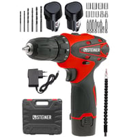 Steiner Alman Titan 36 V Sjs Çift Metal Şanzuman Çift Akülü Şarjlı Vidalama Matkap + 24 Parça Set
