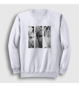 Presmono Unisex Beyaz Three XXXTentacion Sweatshirt 49395tt (Beyaz)