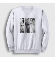 Presmono Unisex Beyaz Three XXXTentacion Sweatshirt 49395tt (Beyaz)