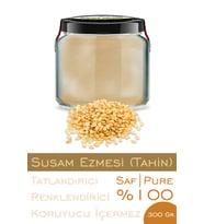 %100 Saf Tahin Susam Ezmesi Bi Kavanoz 330 cc. Cam Kavanozda Katkısız 1. Sınıf Tahin Taze Çekim