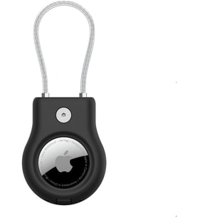 Belkin Airtag Için Örgülü Metal Kablolu Kılıf - Siyah