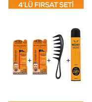 Fontenay Saç Şekillendirici Pudra Toz Wax Ultra Strong + Şekil Tarak'ı + Saç Spreyi 2 400ML 4'lü Set