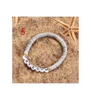 Freedom Yazı Detaylı Çok Şık Polimer Kil Bileklik  Handmade