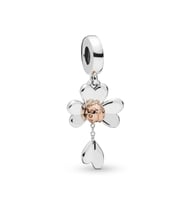 Nur Silver Uğur Böceği Ve Çiçek Gümüş Charm NUR-BL00194