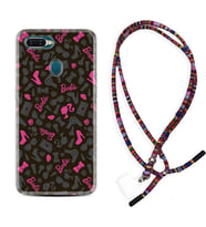 Oppo A5S A15 A16 A54 A55 A73 A74 Kılıf Boyun Asklı Rasta Silikon Barbie and Shoes 1413