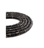Varisit Taşı Dore Kesim Parlak Siyah 6x3mm Doğal Taş Dizi [AA]