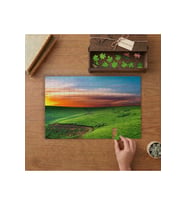 Günbatımı - Ova - Manzara Tasarımı 240 parça Ahşap Puzzle Ahşap Kutuda MP07255