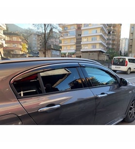 Fiat Egea Cross 2018-2024 Krom Cam Rüzgarlığı Mugen Kromlu  4'lü Set Niken Marka