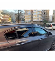Fiat Egea Cross 2018-2024 Krom Cam Rüzgarlığı Mugen Kromlu  4'lü Set Niken Marka