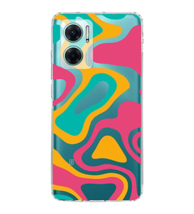 Redmi Note 11e  Kamera korumalı Kapak Renkli Desen Tasarımlı  Şeffaf Kılıf