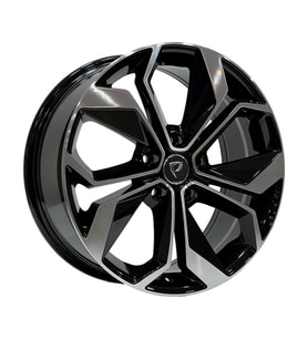 AKD-A5168-03 7.0x17" 5x114.3 ET45 66.1 Black Machined 17 İnç Jant Takımı (4 Adet)