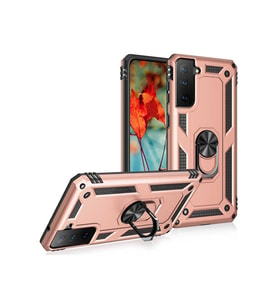 Samsung Galaxy S21 FE Uyumlu Kılıf Zore Vega Kapak (Rose Gold Altın)