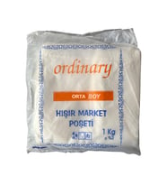 Ordinary Beyaz Market Poşeti Torbası - Hışır Atlet Poşet - Orta Boy - 26 x 50 Cm. - 1 Kg.