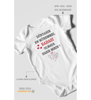 Dünyanın En Mükemmel Babası Olmaya Hazır Mısın? Baskılı Bebek Zıbını –  %100 Pamuk Kısa Kol (Beyaz)