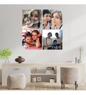 Anneler Gününe Özel 4lü Kare Ahşap Tablo