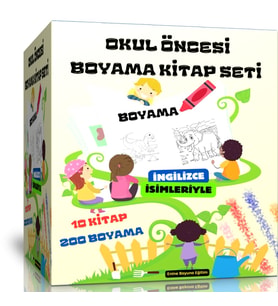 Okul Öncesi Boyama Kitapları Seti (10 Kitap)