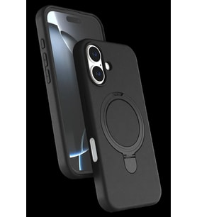 Pilelistore   Apple iPhone 16 Plus Regal Magsafe Standlı Kapak - Siyah