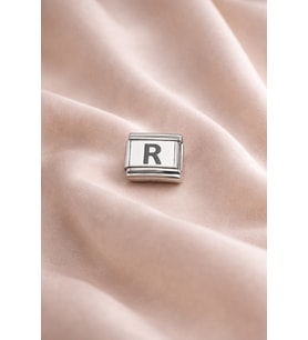 “R” Harf Charm – Çelik Bileklik Modülü, Kişiye Özel Harf Aksesuarı