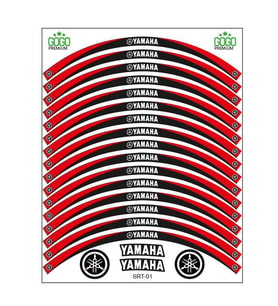 YAMAHA KIRMIZI SİYAH UYUMLU REFLEKTÖRLÜ JANT ŞERİDİ