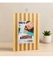 Bambu Kesme Tahtası 18x28x1.3 cm (Metal Kulplu)